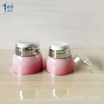 Frasco Airless 30ml 50ml Prata brilhante acrílico